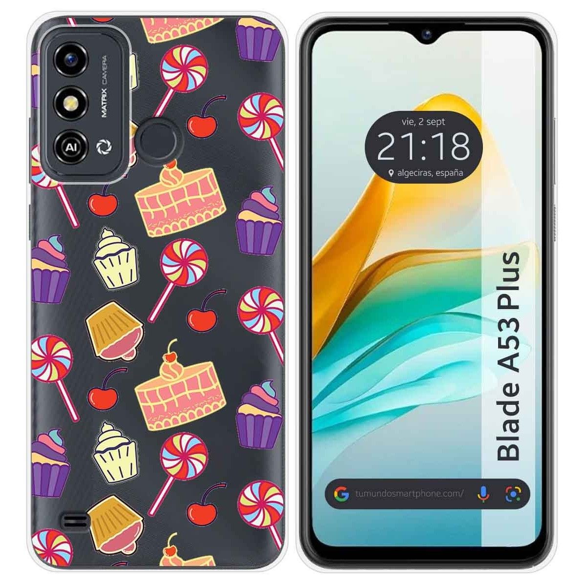 Funda Silicona para ZTE Blade A53 Plus diseño Dulces 01 Dibujos