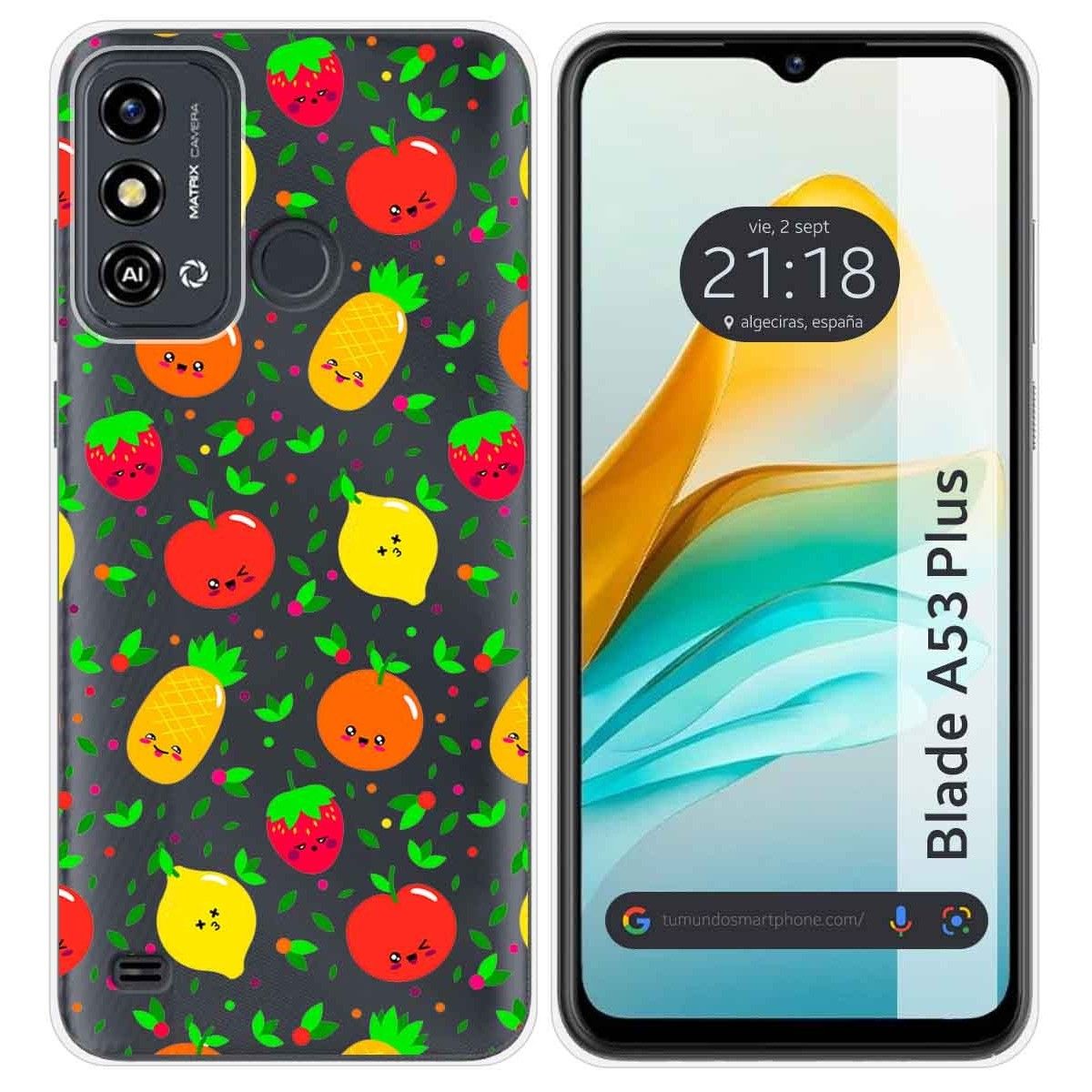 Funda Silicona para ZTE Blade A53 Plus diseño Frutas 01 Dibujos