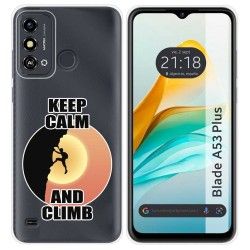 Funda Silicona para ZTE Blade A53 Plus diseño Hombre Escalada Dibujos