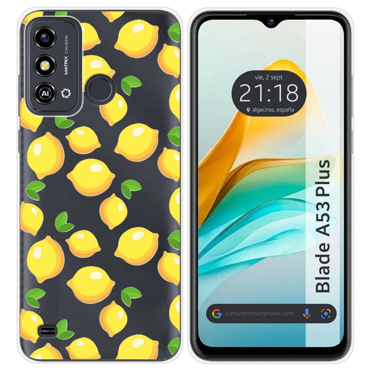 Funda Silicona para ZTE Blade A53 Plus diseño Limones Dibujos