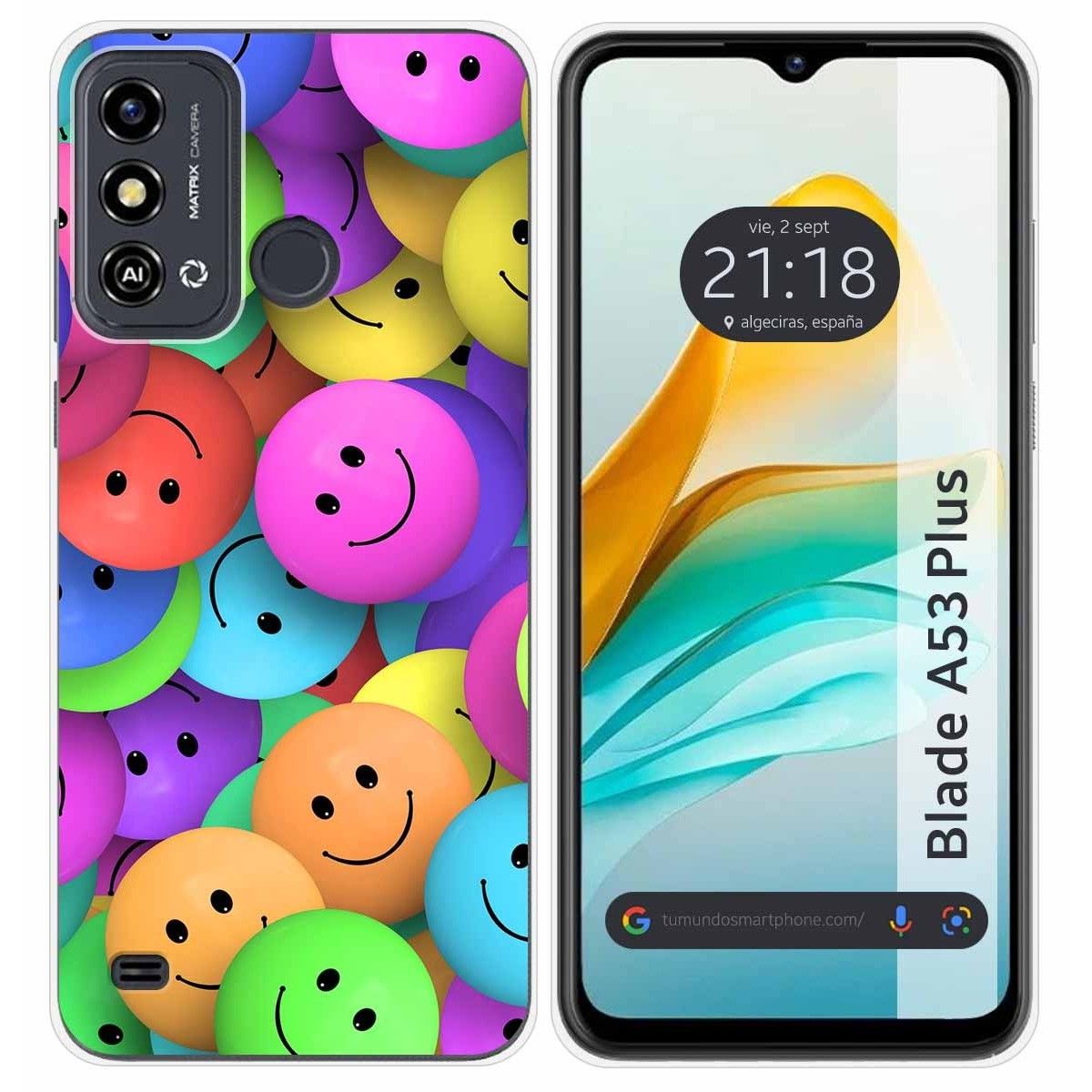 Funda Silicona para ZTE Blade A53 Plus diseño Smile Dibujos