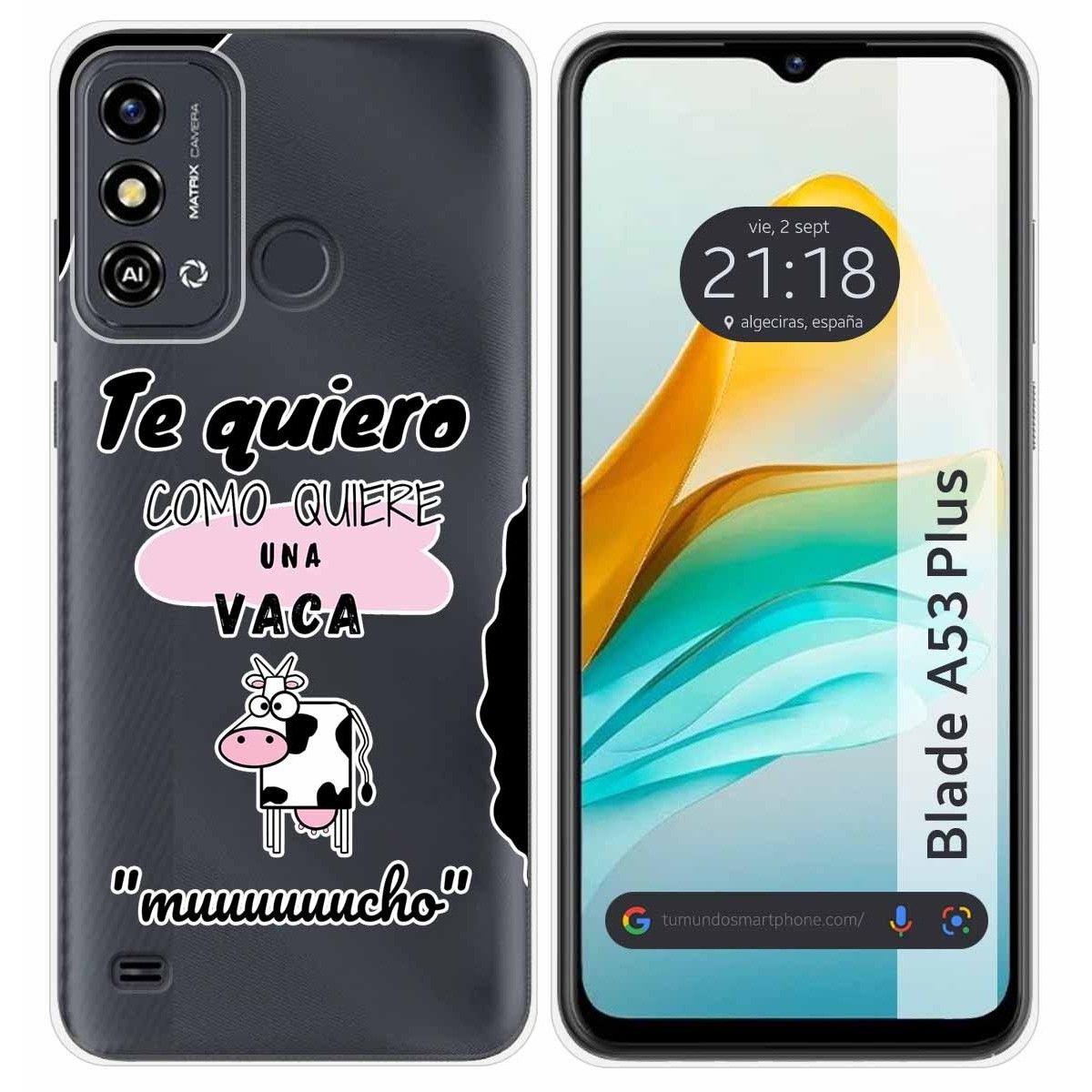 Funda Silicona para ZTE Blade A53 Plus diseño Vaca Dibujos