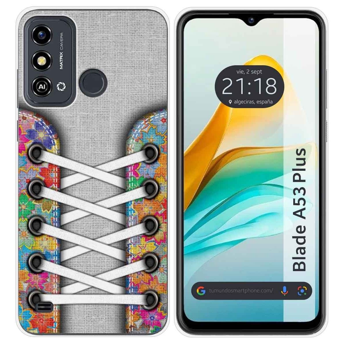 Funda Silicona para ZTE Blade A53 Plus diseño Zapatillas 04 Dibujos