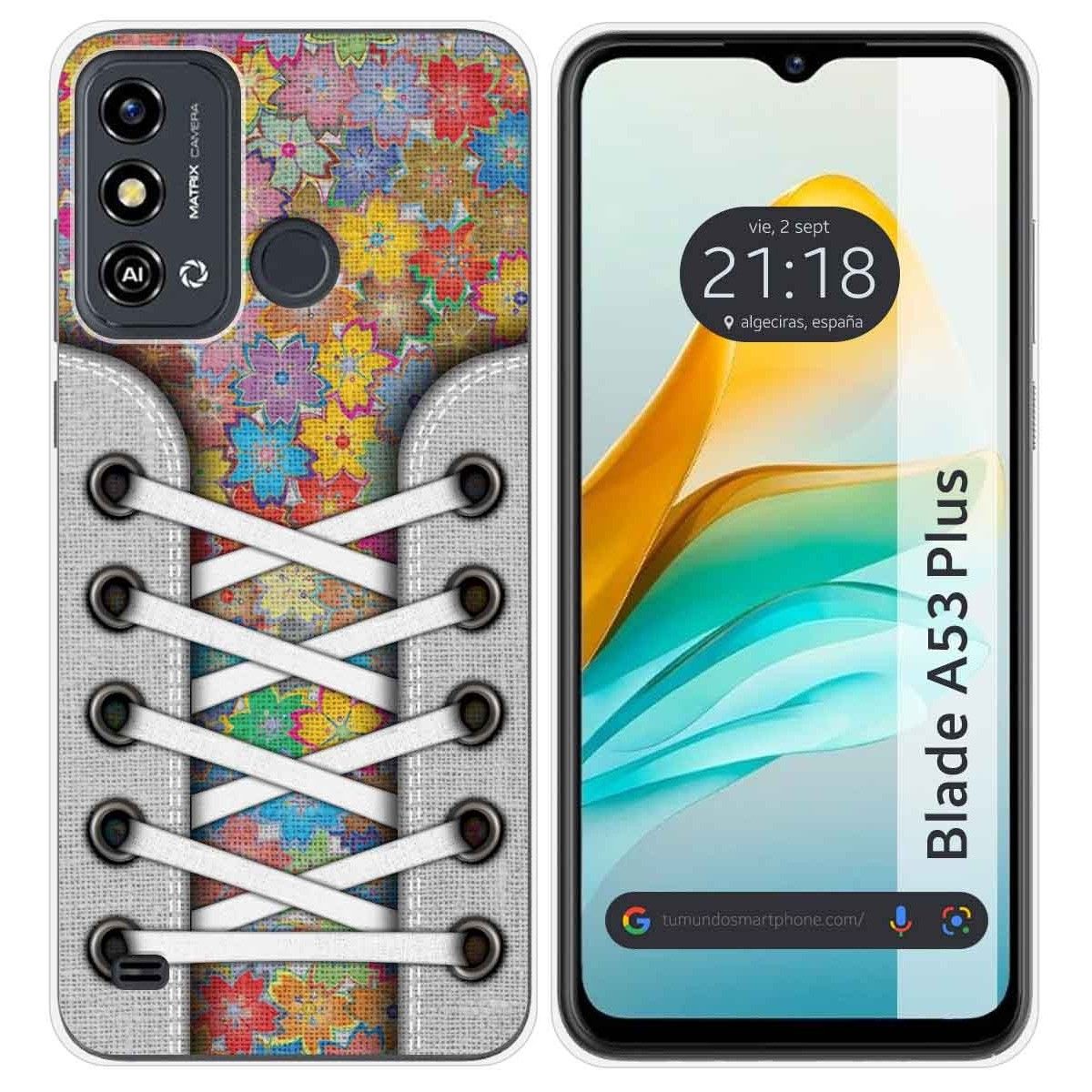 Funda Silicona para ZTE Blade A53 Plus diseño Zapatillas 05 Dibujos
