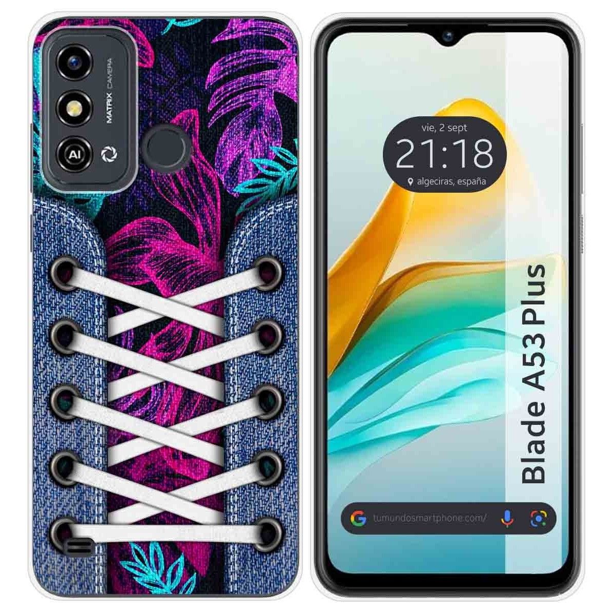 Funda Silicona para ZTE Blade A53 Plus diseño Zapatillas 07 Dibujos