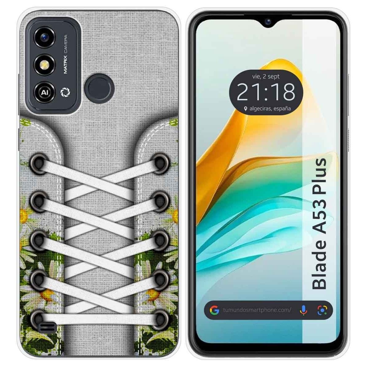 Funda Silicona para ZTE Blade A53 Plus diseño Zapatillas 08 Dibujos