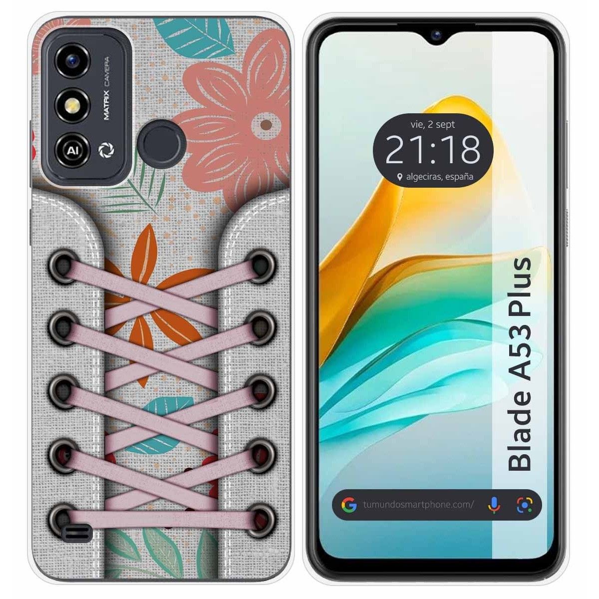 Funda Silicona para ZTE Blade A53 Plus diseño Zapatillas 09 Dibujos