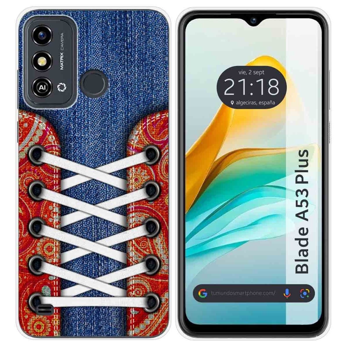 Funda Silicona para ZTE Blade A53 Plus diseño Zapatillas 11 Dibujos