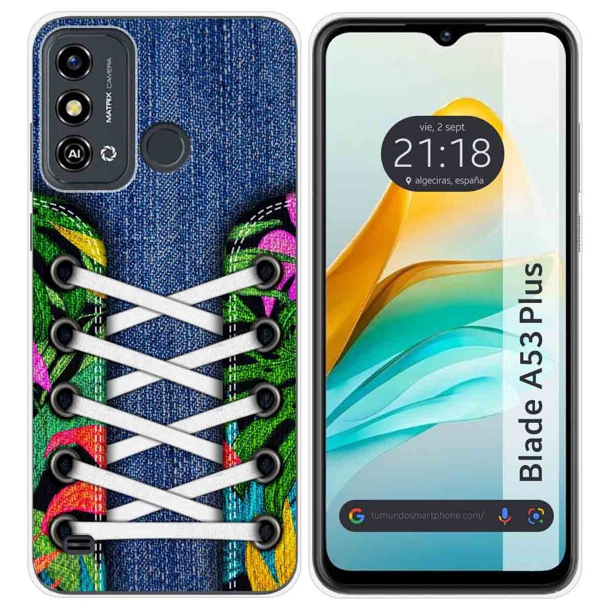 Funda Silicona para ZTE Blade A53 Plus diseño Zapatillas 13 Dibujos