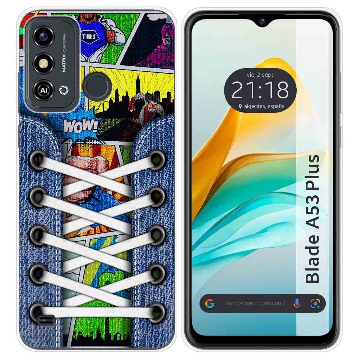 Funda Silicona para ZTE Blade A53 Plus diseño Zapatillas 14 Dibujos