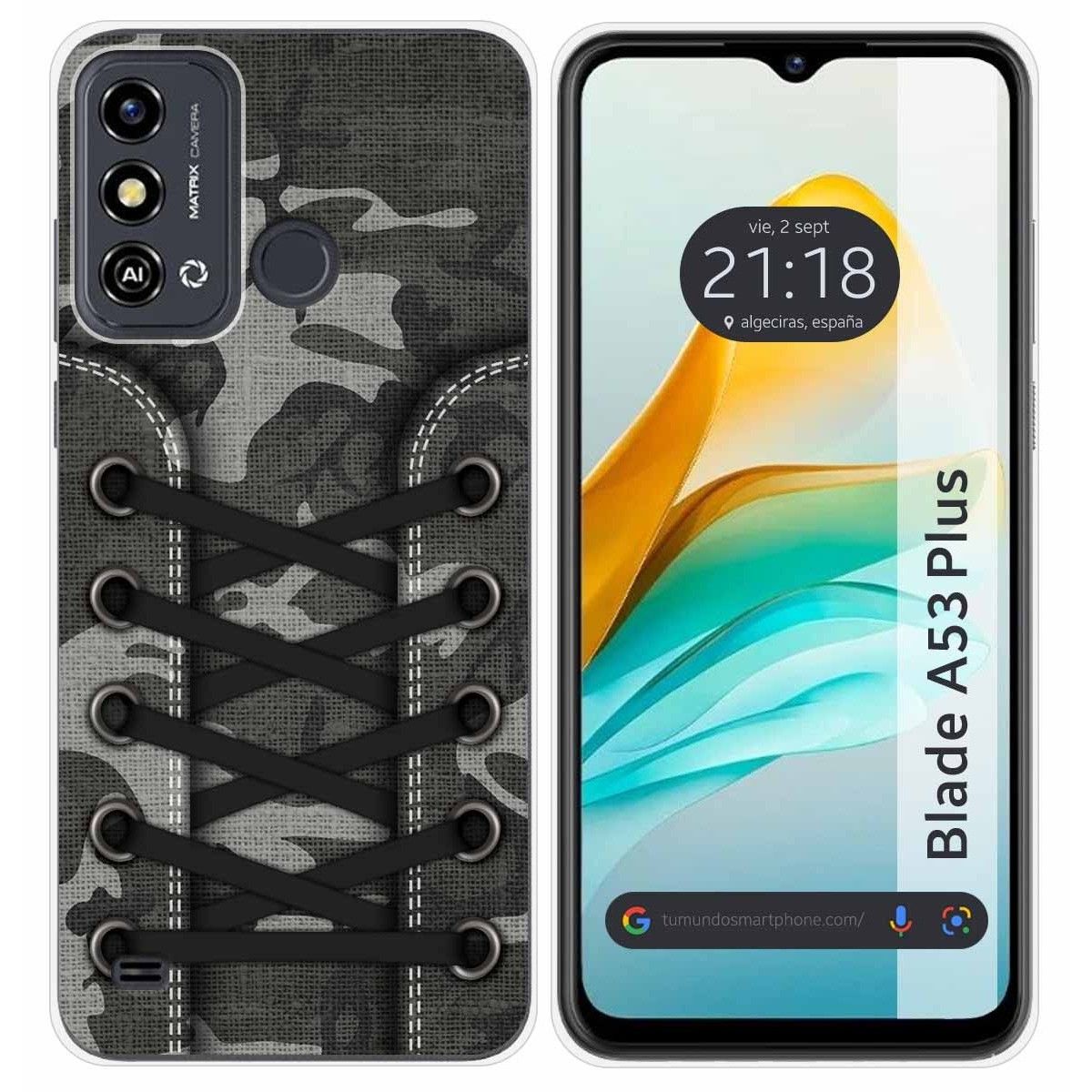Funda Silicona para ZTE Blade A53 Plus diseño Zapatillas 15 Dibujos
