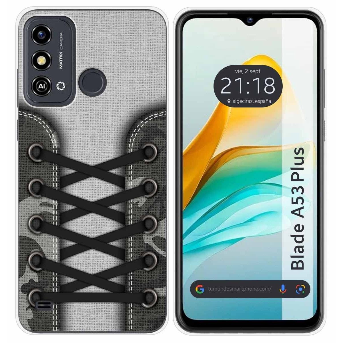 Funda Silicona para ZTE Blade A53 Plus diseño Zapatillas 16 Dibujos