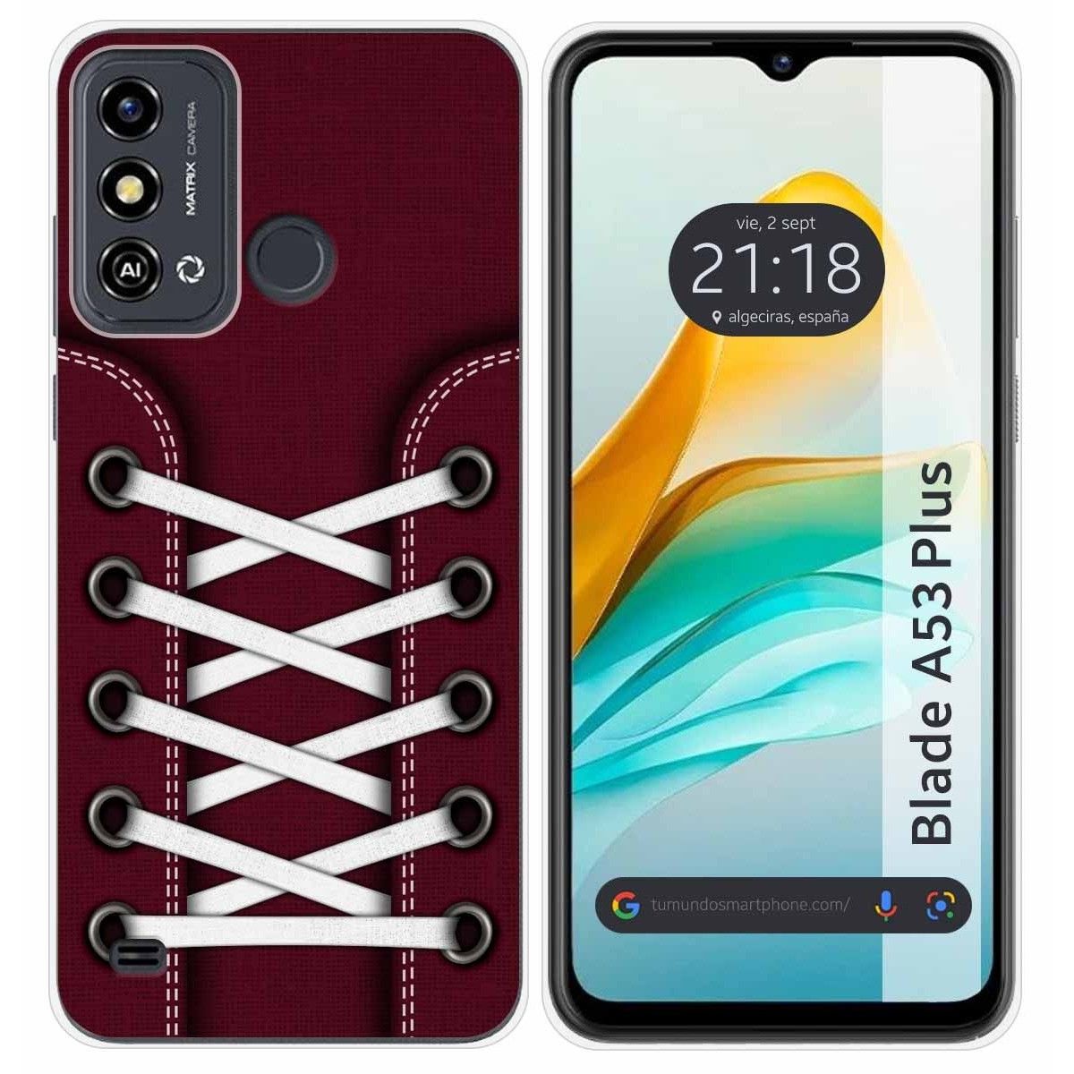 Funda Silicona para ZTE Blade A53 Plus diseño Zapatillas 17 Dibujos