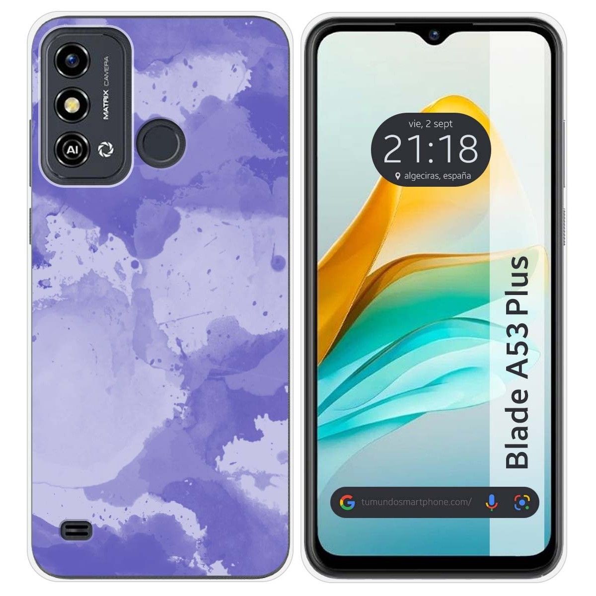 Funda Silicona para ZTE Blade A53 Plus diseño Acuarela 01 Dibujos