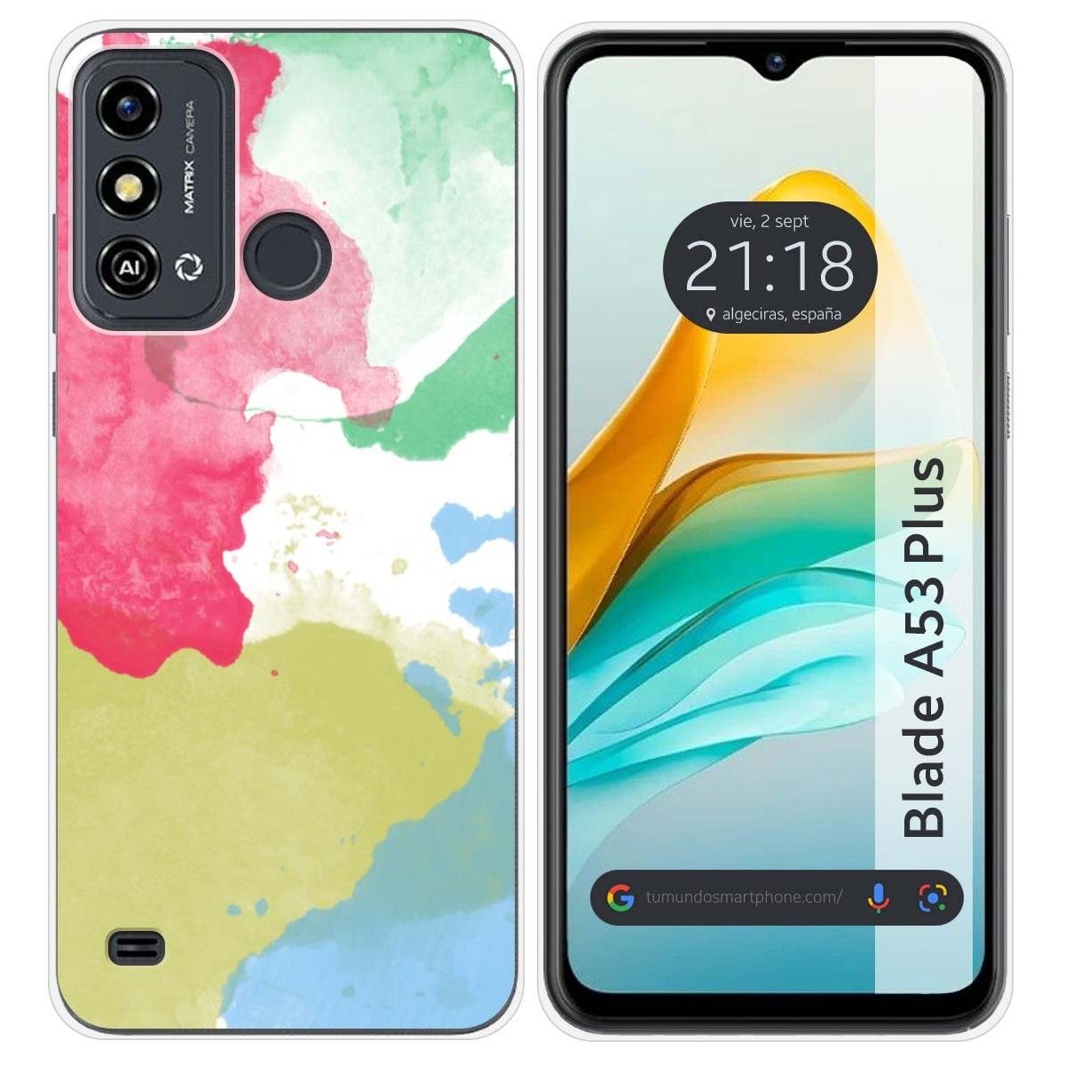 Funda Silicona para ZTE Blade A53 Plus diseño Acuarela 02 Dibujos