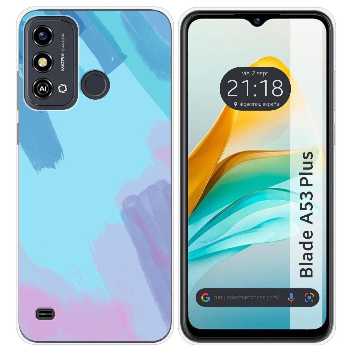 Funda Silicona para ZTE Blade A53 Plus diseño Acuarela 10 Dibujos