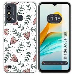 Funda Silicona para ZTE Blade A53 Plus diseño Flores 01 Dibujos