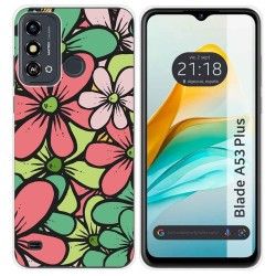 Funda Silicona para ZTE Blade A53 Plus diseño Flores 02 Dibujos