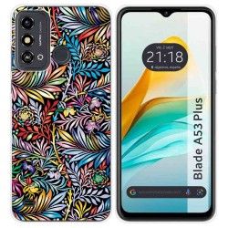 Funda Silicona para ZTE Blade A53 Plus diseño Flores 04 Dibujos