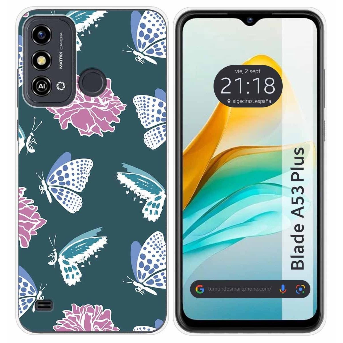 Funda Silicona para ZTE Blade A53 Plus diseño Flores 10 Dibujos