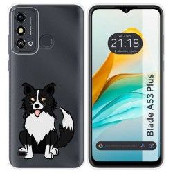 Funda Silicona para ZTE Blade A53 Plus diseño Perros 01 Dibujos