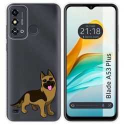 Funda Silicona para ZTE Blade A53 Plus diseño Perros 03 Dibujos