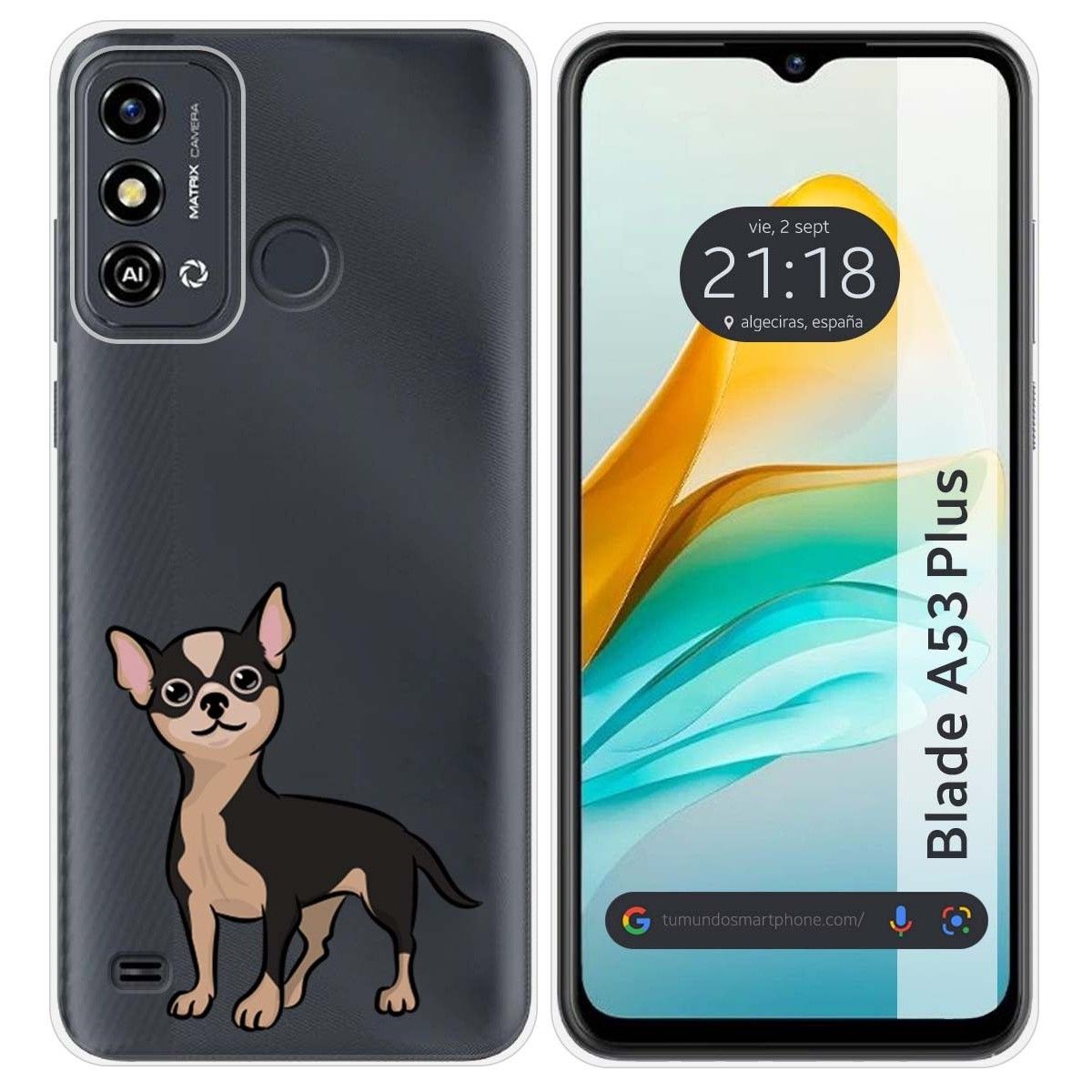 Funda Silicona para ZTE Blade A53 Plus diseño Perros 05 Dibujos
