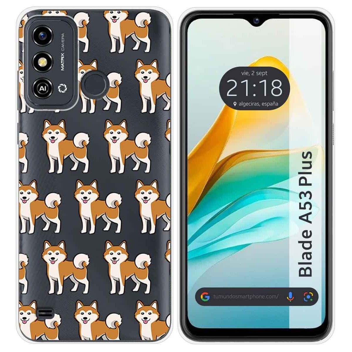 Funda Silicona para ZTE Blade A53 Plus diseño Perros 08 Dibujos