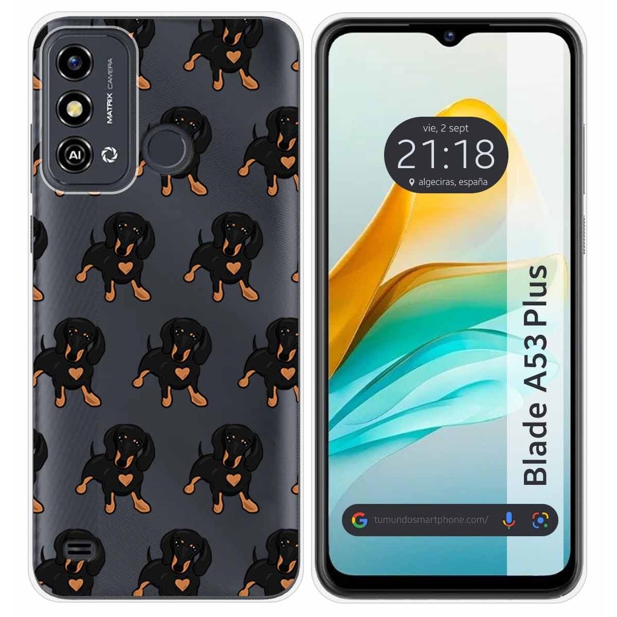 Funda Silicona para ZTE Blade A53 Plus diseño Perros 10 Dibujos