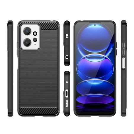 Funda Gel Tpu Tipo Carbon Negra para Xiaomi Redmi Note 12 4G