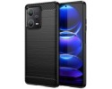 Funda Gel Tpu Tipo Carbon Negra para Xiaomi Redmi Note 12 Pro+ Plus 5G