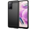 Funda Gel Tpu Tipo Carbon Negra para Xiaomi Redmi Note 12S