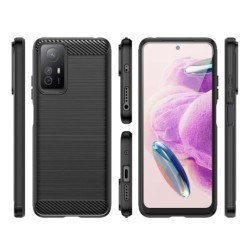 Funda Gel Tpu Tipo Carbon Negra para Xiaomi Redmi Note 12S 2