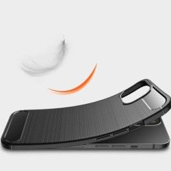 Funda Gel Tpu Tipo Carbon Negra para Xiaomi Redmi Note 12S