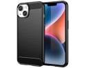 Funda Gel Tpu Tipo Carbon Negra para Iphone 15 (6.1)