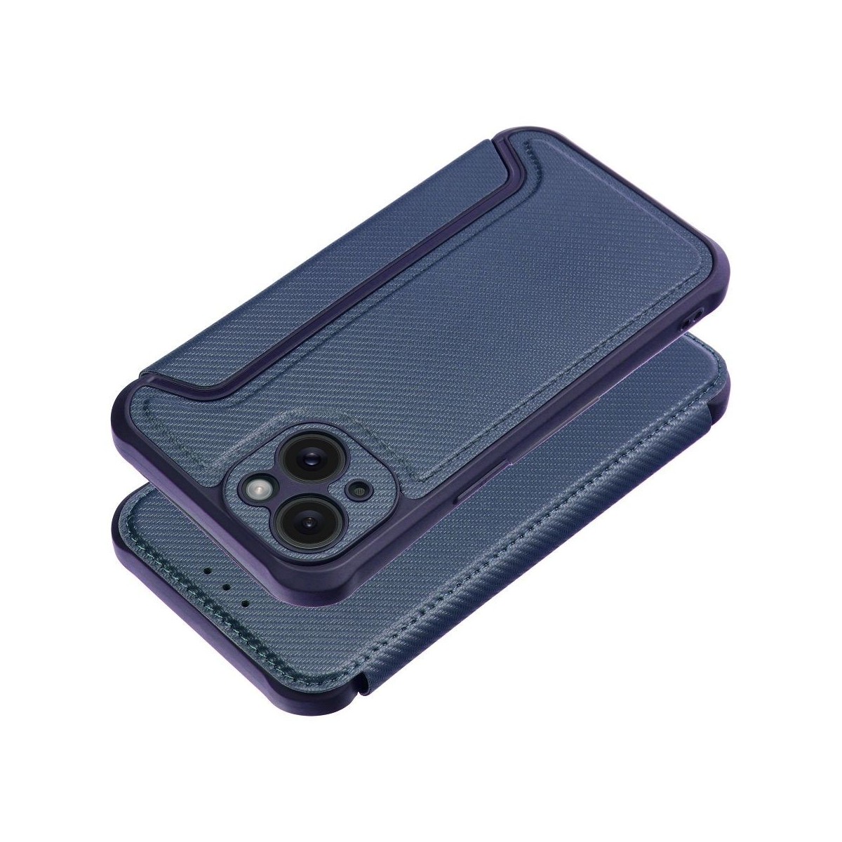 Funda Libro Magnética Antigolpes para Iphone 15 (6.1) color Azul