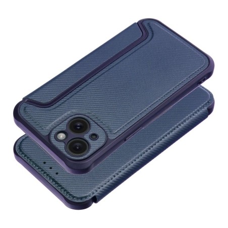 Funda Libro Magnética Antigolpes para Iphone 15 (6.1) color Azul