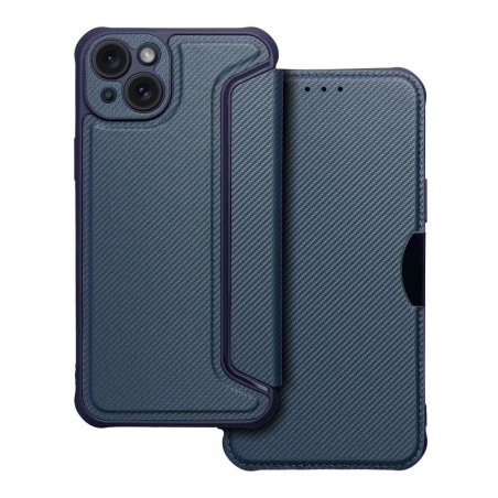 Funda Libro Magnética Antigolpes para Iphone 15 Plus (6.7) color Azul