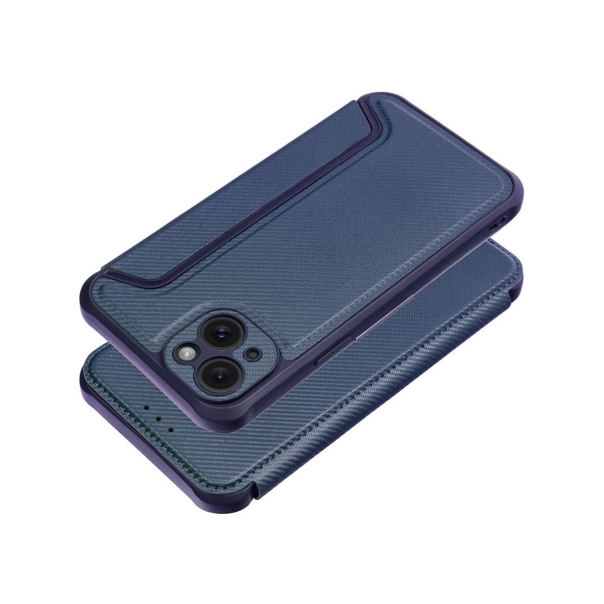Funda Libro Magnética Antigolpes para Iphone 15 Plus (6.7) color Azul