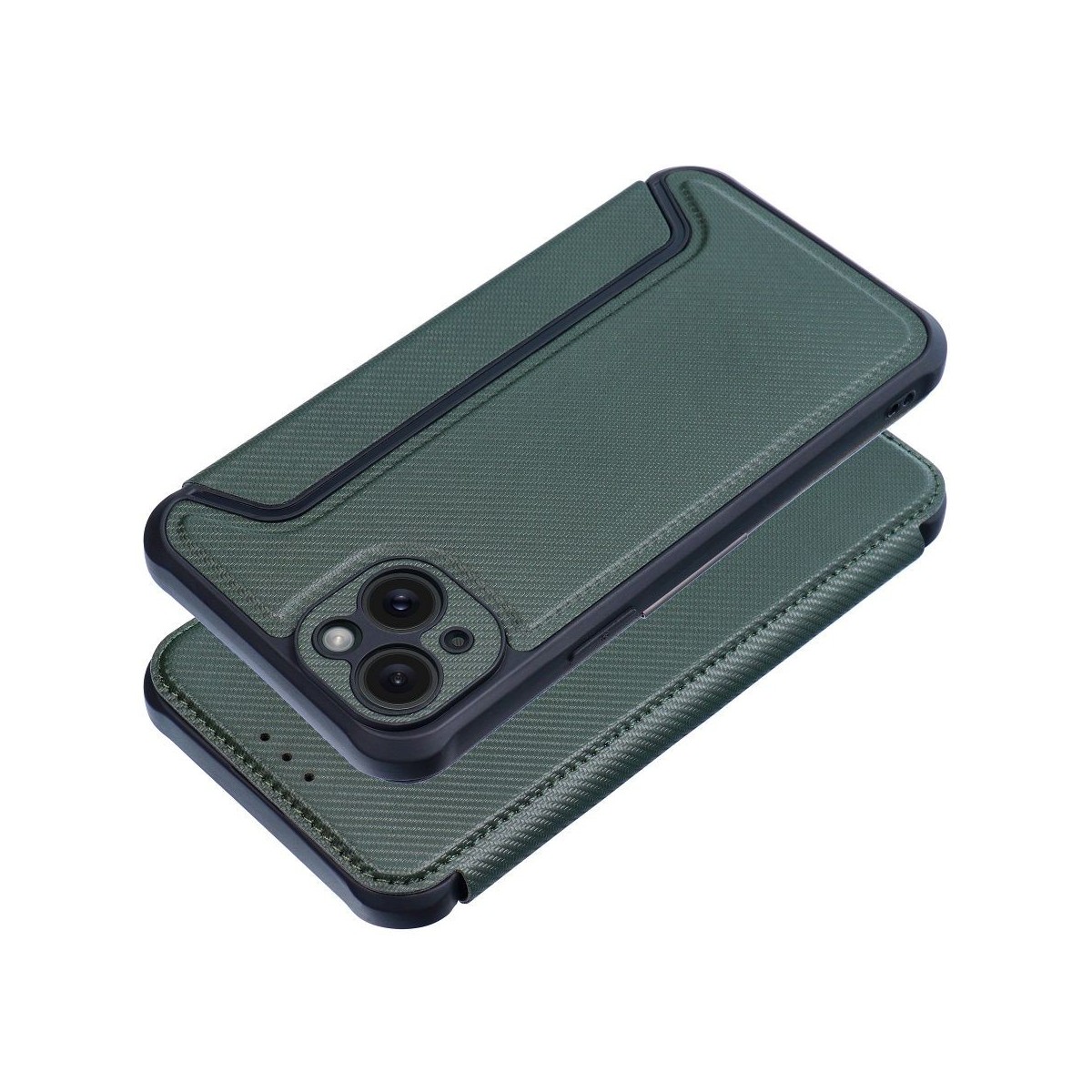 Funda Libro Magnética Antigolpes para Iphone 15 Plus (6.7) color Verde