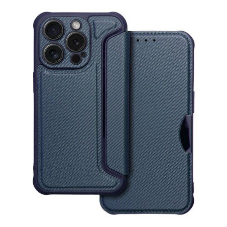 Funda Libro Magnética Antigolpes para Iphone 15 Pro (6.1) color Azul