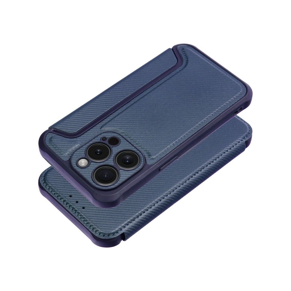 Funda Libro Magnética Antigolpes para Iphone 15 Pro (6.1) color Azul