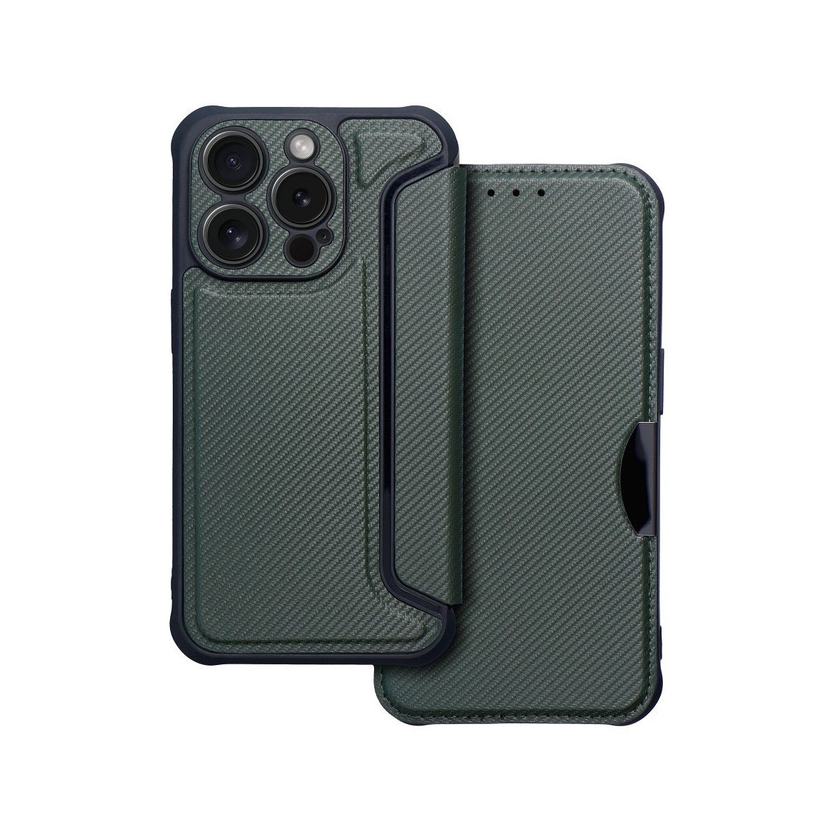 Funda Libro Magnética Antigolpes para Iphone 15 Pro (6.1) color Verde