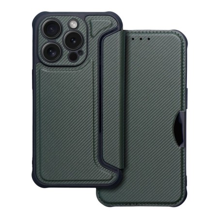Funda Libro Magnética Antigolpes para Iphone 15 Pro (6.1) color Verde