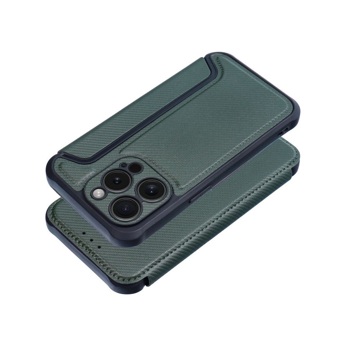 Funda Libro Magnética Antigolpes para Iphone 15 Pro (6.1) color Verde