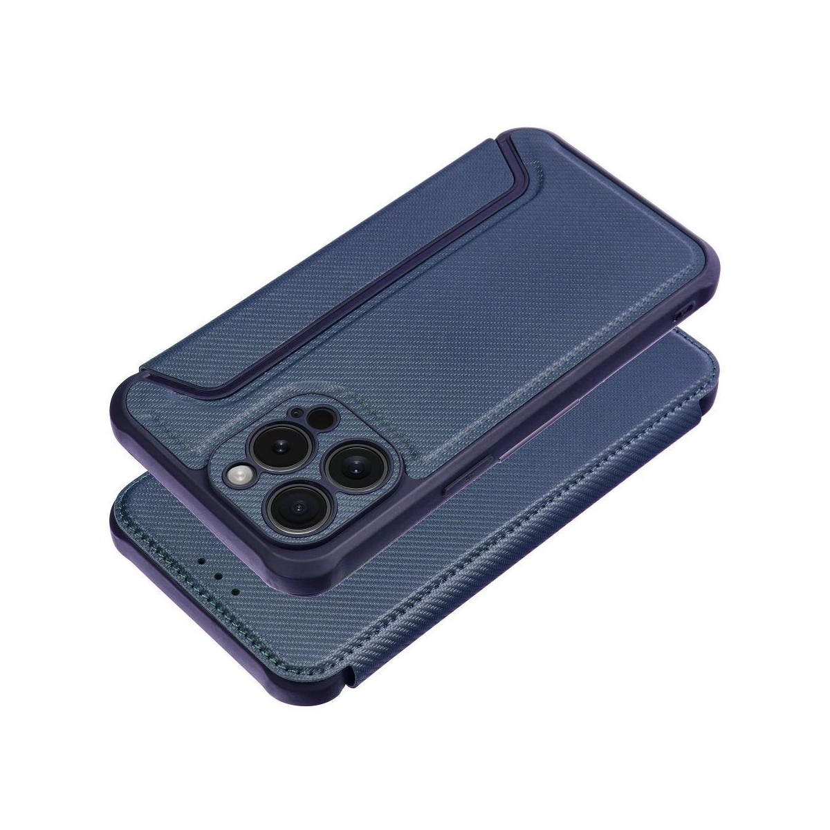 Funda Libro Magnética Antigolpes para Iphone 15 Pro Max (6.7) color Azul