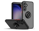 Funda Mate con Borde Negro y Anillo Giratorio 360 para Samsung Galaxy S24+ Plus 5G