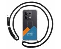 Personaliza tu Funda Colgante Transparente para Xiaomi Redmi Note 13 5G con Cordon Negro Dibujo Personalizada