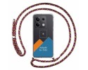 Personaliza tu Funda Colgante Transparente para Xiaomi Redmi Note 13 5G con Cordon Rosa / Dorado Dibujo Personalizada