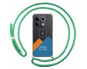 Personaliza tu Funda Colgante Transparente para Xiaomi Redmi Note 13 5G con Cordon Verde Agua Dibujo Personalizada